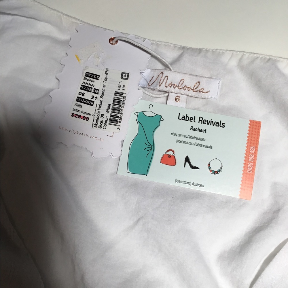 Women’s short sleeve top white size 6BNWT - Picture 3 of 4
